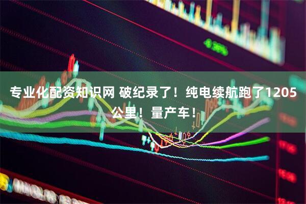 专业化配资知识网 破纪录了！纯电续航跑了1205公里！量产车！