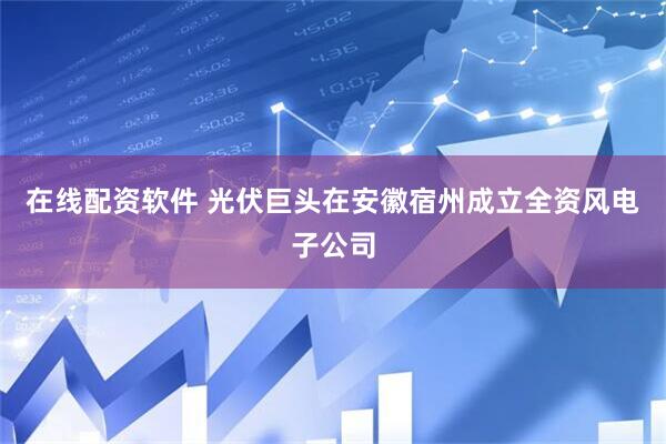 在线配资软件 光伏巨头在安徽宿州成立全资风电子公司
